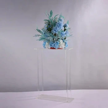 10 kom. (60 cm/120 cm) Zlatni/srebrni/bijeli/crni/prozirni akrilni stalak za cvijeće s trga dno, Centralne elemente stalka za cvijeće za vjenčanja površine 2995