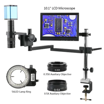 1080P HDMI Tip C-Af SONY IMX307 Mjerna Skladište za Видеомикроскопа 120X 180X 200X Postolje Za Pričvršćivanje Objektiva Mikroskopa Stolni Okvir