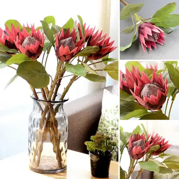 1pc King Protea Umjetni cvijet, lažni biljka, svadbeni buket 