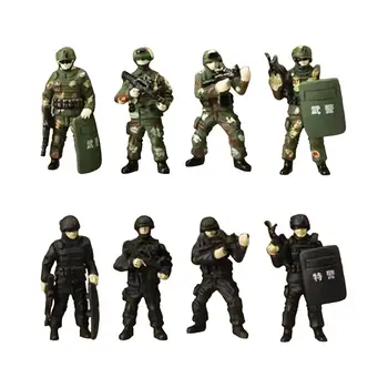 4 Komada u Mjerilu 1:64, Model Sićušnih Ljudi, Model specijalnih snaga, Figurice, Obojene Figure Vojnika, Igračke za projekt 