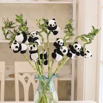 5 kom. Kreativni medo spona s panda, slatka mala mekana igračka, Crna Kung fu panda, spona za zavjesa, dekoracije za kuću, poklon igračke