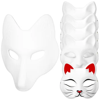5 kom. Mačja maska za Lice, Kostimi za Halloween, Colorized papir, Muška Japanska Ženska Odjeća