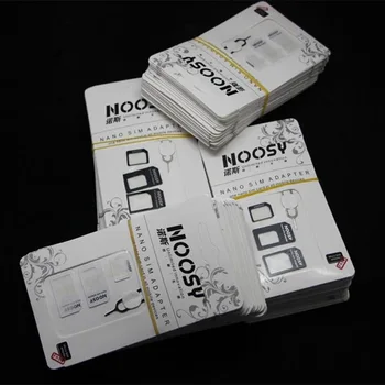 5 kompleta 4 u 1 Noosy Nano Sim Card Adapter + Micro Sim Card Adapter + Standardni adapter SIM kartice za iPhone