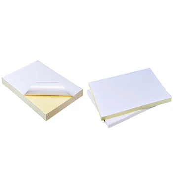 50 Listova Bijela Samoljepljiva vodootporni papir za etiketiranje Za Laserske i ink-jet pisač, kopirni uređaj