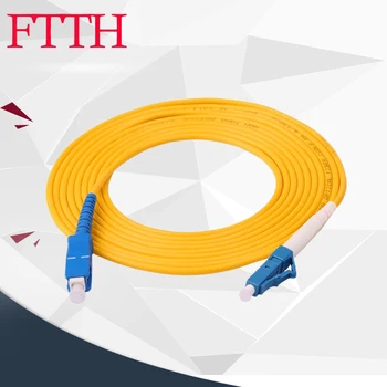 50шт 2-metarski Fiber-optički patch kabel SC-LC UPC, Одномодовый Симплексный 3,0 mm Žuti Optički kabel LSZH Jacket
