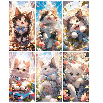 5D obrta dijamanata sliku crtani životinja puni kvadratnom cijele diamond mozaik vez slatka mačka vez križić ukras kuće poklon