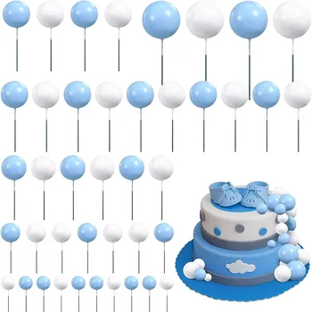 70 Komada Mini-lopte za torte sa zrakom loptice, kuglice od umjetnih bisera, ukras za pečenje kolača na godišnjicu, zabavu povodom rođendana, Dječji tuš