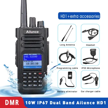 Ailunce HD1 DMR Digitalni prijenosni prijenosni radio Radio Velikog Dometa Amaterski Obostrane komunikacije Voki-toki GPS dual band VHF primopredajnik