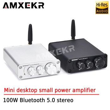 AMXEKR MINI Mini Pojačalo snage Stolni Mini fever Izuzetno digitalni Bluetooth 5,0 Stereo Kućno pojačalo Snage 100 W