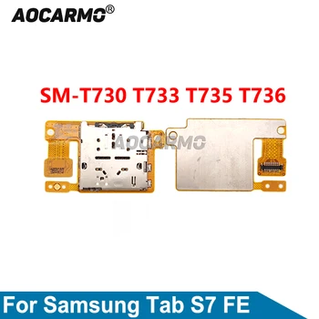 Aocarmo Za Samsung Galaxy Tab S7 FE 4G 5G T733 T735 T730 T736B čitač Sim Držač Fleksibilan Kabel rezervni Dijelovi Za Popravak