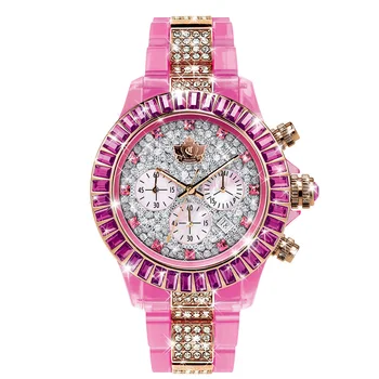 Apsolutno Novi spot sat sa ružičastim šljokicama, Modni quartz mehanizam, satovi, modni sat za djevojčice