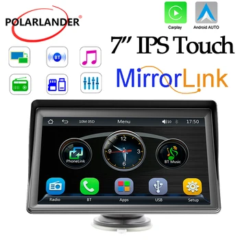 Auto media player 7-inčni auto-stereo bežični monitor Carplay / Android Auto Mirror Link Bluetooth 5.1 USB / TF / FM zaslon osjetljiv na dodir