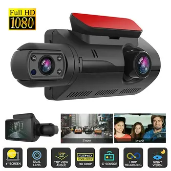 Auto video snimač s dvije leće 1080P, video rekorder, G-senzor, prednja i unutarnja kamera