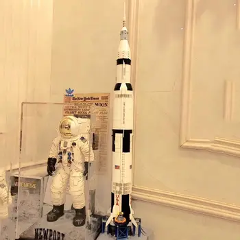 Buildmoc DIY 114 cm Visine Apollo Saturn Broj 5 Početna prostor pogodan za 21309 MOC Građevinski Blokovi i Cigle Dječje Igračke Poklon Za Rođendan Božić