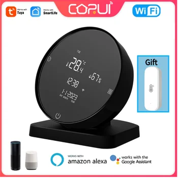 CORUI Tuya WiFi, Inteligentni senzor temperature, Vlažnosti S univerzalnim IC-daljinski upravljač i timera odbrojavanja Alexa Google Home Alice