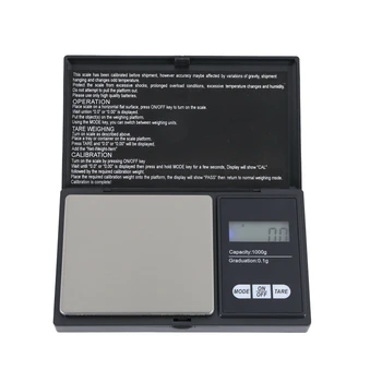 Digitalni džepni vaga 1000 g X 0,1 G, Kuhinjske vage, Nakit vaga, mini elektronska ručna vaga