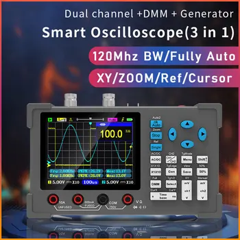 Digitalni osciloskop DSO3D12 3 u 1 s propusnim 120 Mhz, dual-channel Ugrađeni mjerni + generator signala, IPS zaslon
