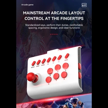 Gaming kontroler sa port Type-C, arkadna konzola, žičano/Bluetooth-kompatibilna/2. Igra navigacijsku tipku za povezivanje
