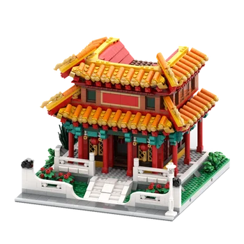 Gobricks MOC City Vintage Tajnih Toranj Kineski Poznata Arhitektura Model Kineskog Hrama Gradivni Blokovi skup DIY Cigle Dječja Igračka