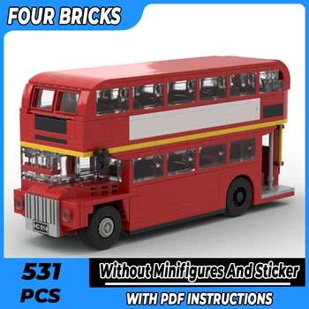 Građevinske Cigle Moc Model gradskog automobila Londonski dvokatni autobus Tehnologija Modularnih jedinica Darove, Igračke Za djecu Setove 
