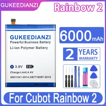 GUKEEDIANZI Zamjenjiva baterija Rainbow2 6000 mah baterija mobilnih telefona Cubot Rainbow 2