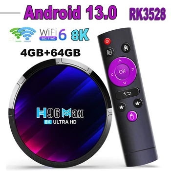 H96 MAX Android 13 TV BOX RK3528 64 GB 32 GB 16 GB 2,4 G 5 G WIFI 6 BT5.0 Global media player