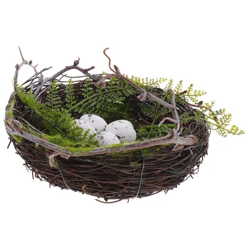 Imitacija Umjetnog ptičji gnijezda, Grančica, Ptičje gnijezdo sa пятнистыми jaja, nakit za drveće, Utor za piliće s jajima, Proljetni vrt