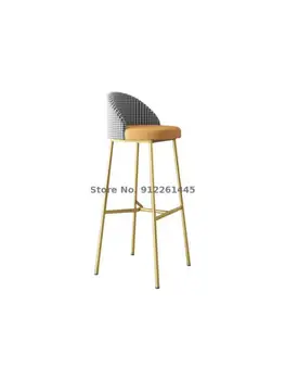 Jednostavan luksuzni bar stolica, moderan, jednostavan kućni bar stolica, bar stolica u skandinavskom stilu, bar stolica s zabio crvenom moderan leđa, visoka stolica