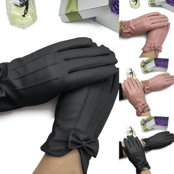 Jesensko-zimska moda, Ženski rukavice od umjetne kože, Ženske debele Rukavice za vožnju s ekrana, Ветрозащитные Tople Rukavice