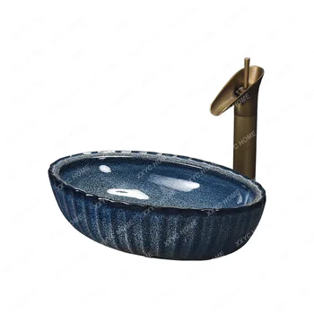 Kineski retro-umivaonik je ručni rad za kupaonice, namještaj / kućanski aparati stakleno keramička umivaonik
