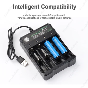 Litij-ionska baterija Smart USB 18650, 4-слотное nezavisno punjač, Prijenosni punjenje 4,2 18500 16340 14500 punjača za baterije