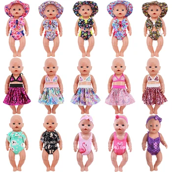 Lutkarska odjeća, dječji kupaći kostim za 43 cm, Novorođenčad i 18 inča, američka lutkarska girl, generacija Born Baby Pribor za odjeću, igračke