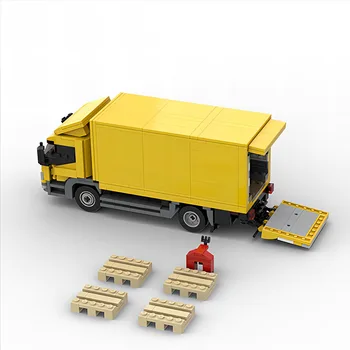 MOC Kreativni high-tech logistički transport, Žuti kamion Atego, blokovi, model zbor 
