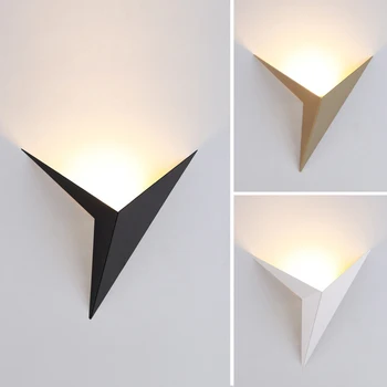 Moderni минималистичные led zidne svjetiljke trokutastog oblika u skandinavskom stilu, zidne svjetiljke za prostor rasvjeta u dnevnom boravku 3 W AC85-265V, jednostavno rasvjeta