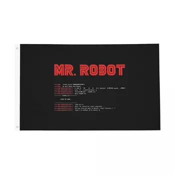 Mr Robot Programming Programer Razvijen Kod Zastava Dvostrani Vanjski Banner Od Poliestera Dekor Zid u osnovnoj sobi Hostela 90x150 cm