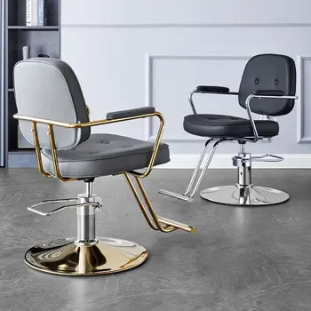 Novi Frizerski salon, Okretanje i Podizanje Frizerske stolice, Jednostavan kućni Kose stolicu za šišanje kose, Izdržljiva stolica s naslonom za garderobu