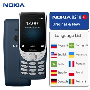 Novi Originalni Nokia 8210 4G s 2,8-inčni zaslon Bluetooth 5,0 1450 mah s dvije SIM kartice, FM svjetiljku, krupan gumb