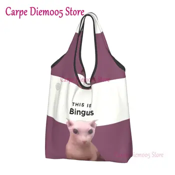 Običaj Torbe za kupovinu Bingus ženski ručni torbe za kupovinu velikog kapaciteta, torbe za kupovinu Kawaii Sphynx Mačka