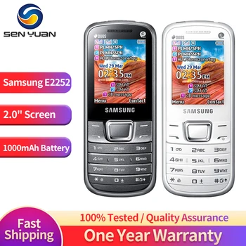 Originalni Разблокированный Samsung E2252 E2250 Metro 2G Mobilni telefon 2.0 FM radio, Bluetooth, 1000mah Mobilni telefon