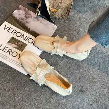 Papuče ljetne ženske kožne cipele Mueller, francuski temperament, nježne sandale, radna obuća za hodanje ravnim cipelama