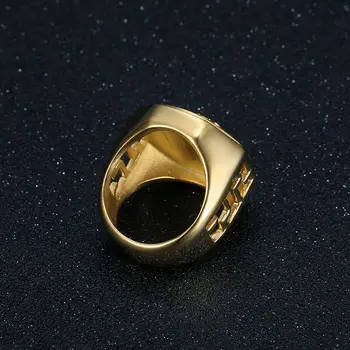 Popularni muški prsten u stilu hip-hop od nehrđajućeg čelika