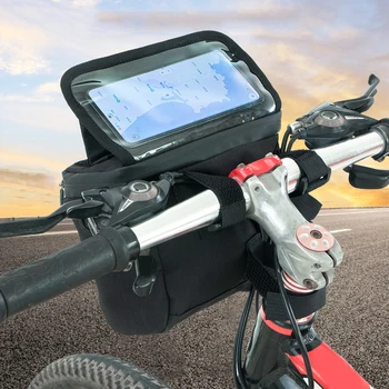 Prijenosni biciklistička torba sa prednje cijevi, Velika prostrana biciklistička rotirajući torba za brdski cestovnih bicikala, skutera, držača mobilnog telefona