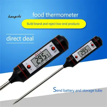 Profesionalni Digitalni Kuhinjski termometar za kuhanje vode, ulja, mesa, Termometri za jelo 304 Sonda od nehrđajućeg čelika