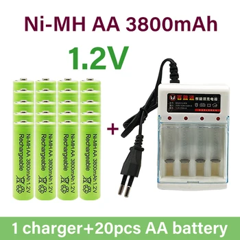 Punjiva baterija AA 3800mAh Aa1.2v Ni MH baterija baterija baterija baterija baterija, primjenjuje se za besplatnu distribuciju igračaka s led žaruljama Mp3