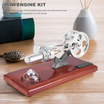 Stirlingov motor s vrućim zrakom, dvostruki zamašnjake, Edukativne igračke, Električni generator, znanstveni eksperiment, Igračka, poklon model