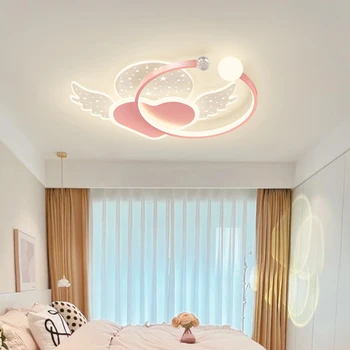 Stropna svjetiljka za dječju sobu, Мультяшное rose srce Princeze, Lampa za sobe, Moderne i jednostavan kružni prsten, Oblak, lampa za spavaće sobe
