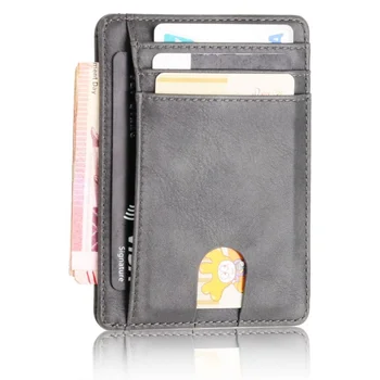 Tanak RFID Blokiranje Kožni novčanik, držač za kreditne ID-kartice, novčanik, torbica za novac za Muškarce i žene, modna torba 11,5x8x0,5 cm Visoke kvalitete
