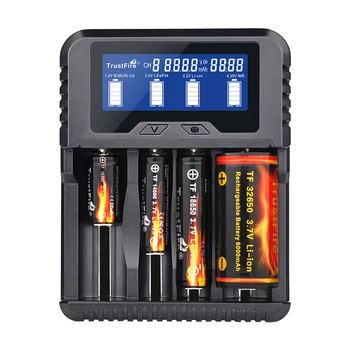 TrustFire TR-020 18650 Li-ion baterija Punjač 4 Utora Inteligentni Višenamjenski AA/AAA Tip C QC3.0 za 26650 16340 Baterija Punjač
