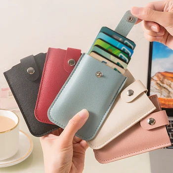Ultra-tanki držač za kartice, novčanik s nekoliko pretincima za kartice, pull-držač za kartice sa tempiranom od umjetne kože za gotovinu kartice