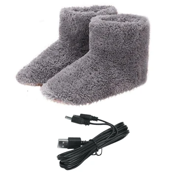 Zimski Topli Snijeg, USB Cipele s električnim grijanjem, Prati je Udoban Plišani Cipele sa električnim grijačem, Cipele za prostore i ulice